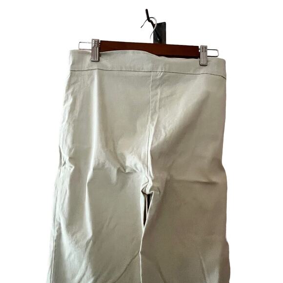 Avenue Montaigne Milan Pull On Pants •10• Beige Khaki Slim Stretch Cropped F954 - Picture 5 of 13